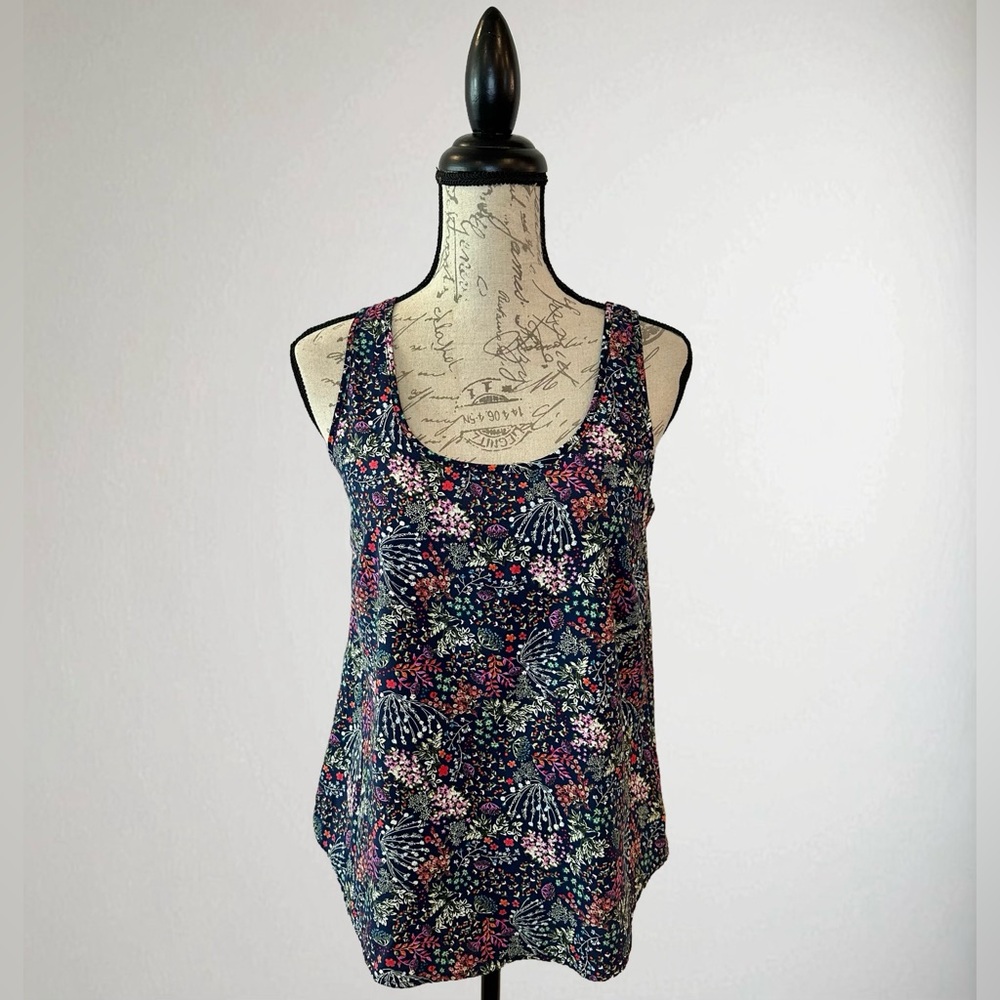 Faded Glory Multicolored Floral Tank Top